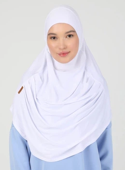 Хіджаб Готовий Цільний Tesettur Turban Ecardin St406 One Size Білий