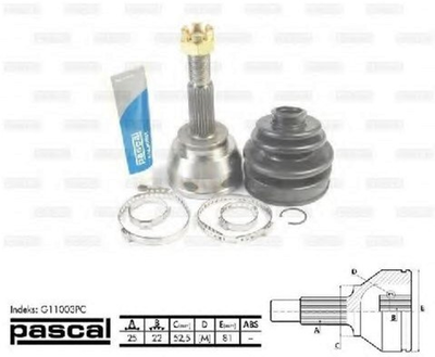 Комплект ШРУС Pascal (G11003PC)
