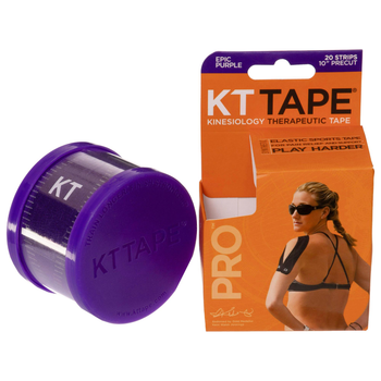 Кінезіо тейп нарізаний для обличчя та тіла Kinesio tape KTTP ORIGINAL SP-Sport BC-4784 20 штук фіолетовий