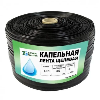 Капельная лента щелевая Green Line 6 mil 30см 500м 3 л/ч