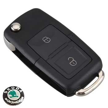 Корпус выкидного ключа для Skoda Galakeys 2 кнопки Без лезвия (14-14)