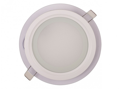 Панель LED круг (скло) 12w 900Lm 4000K 160х30mm IP20 (DLRG-12N) LUXEL