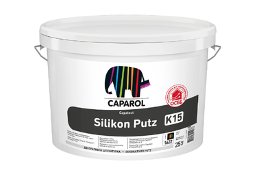 Штукатурка силиконовая фасадная Caparol Capatect Silikon Putz K15 База белая 25кг