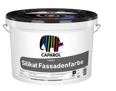 Краска силикатная фасадная матовая Caparol Capatect Silikat Fassadenfarbe База 3, 9.4л