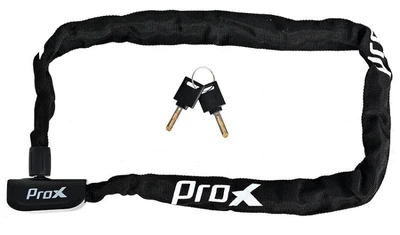Замок ProX Armor 722 на ключ, ланцюговий 4х1000 мм. чорний (AZ-0398)
