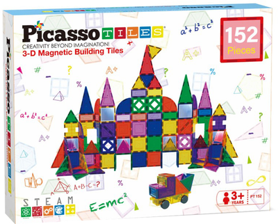 Магнітний конструктор Picasso Tiles 3D Magnetic Building 152 деталі PT152 (817338026943)