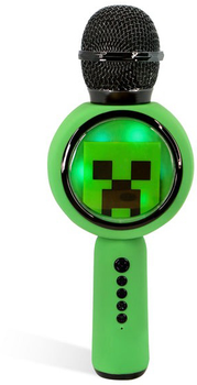 Mikrofon do karaoke OTL PopSing LED Minecraft Zielony (5055371629737)