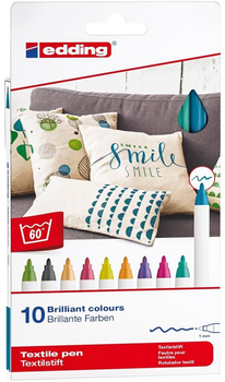 Zestaw pisaków Edding Felt Textile Colors Fun 10 szt (4057305013576)