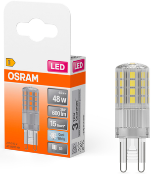 Світлодіодна лампа OSRAM PIN48 4.5W 600Lm 2700K G9 (4058075432451)