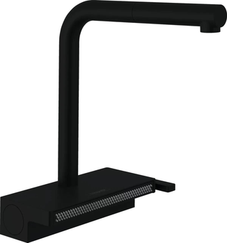 Змішувач Hansgrohe Aquno Select М81 250 2jet кухонний з витяжним виливом Sbox 73830670 Black Matt