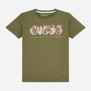 Подростковая футболка для мальчика Guess 529907982 176 см Зеленая (1159831856)