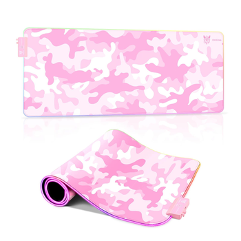 Игровая поверхность, коврик для мышки Onikuma MP005 800*300*4mm с RGB подсветкой Pink