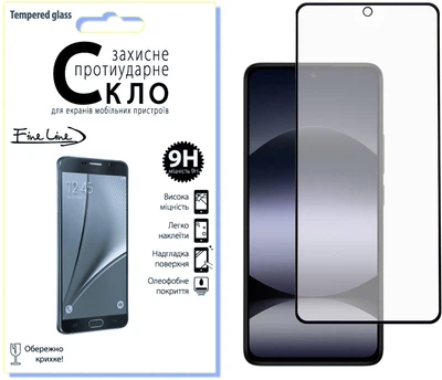 Защитное стекло FINE LINE для смартфона Xiaomi Redmi Note 14 Black (FL-TGFG-381)