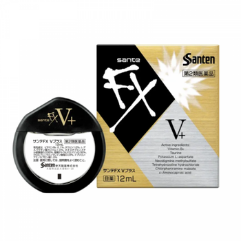 Японські очні краплі з вітаміном B6 Santen FX V Plus (Індекс свіжості: 5+), 12ml