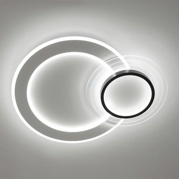 LED люстра MERVIN 75W R ON/OFF бело-черная Luminaria 7500Lm управляемая (без пульта) WHITE/BLACK 500х400х70мм