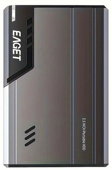 Зовнішній жорсткий диск Eaget 512gb сірий, USB 3.0