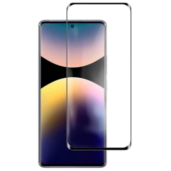 Защитное стекло LUX EDGE для Xiaomi Redmi Note 14 Pro полная проклейка с закругленными краями черный