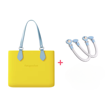 Сумка женская силиконовая шопер Fungoofun желтая 350×280×107 мм (F529_yellow)