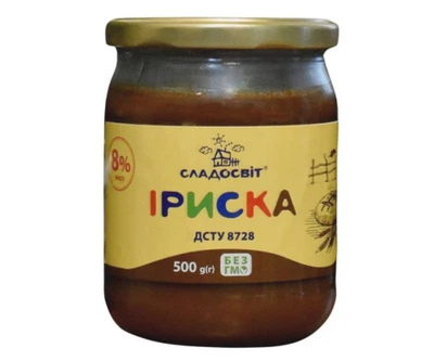 Сгущеное молоко Сладосвіт Продукт сгущеный с молоком вареный «Іриска» 8% жира 500 г