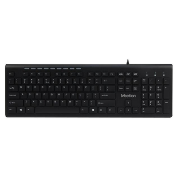 Дротова клавіатура Meetion Wired Standard Multimedia Ultrathin Keyboard K842М, RU, EN розкладки, USB, 1.5m, black