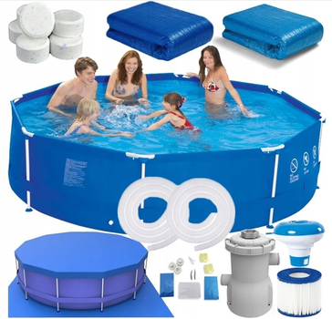 Круглий каркасний басейн 19 в 1 Avenli MAX 366 х 76 см 6150 л.води (B0023)