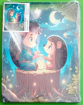 Алмазна мозаїка, Їжачки та світлячки (GU_177335) 23*30см, Діамантові ручки