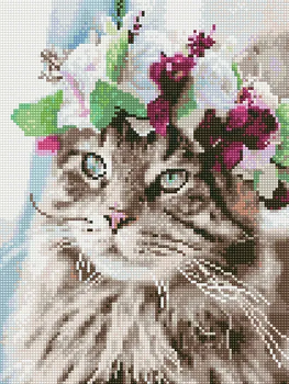 Алмазна мозаїка, Киця навесні (EJ1382) 30 х 40 см, Rainbow Art