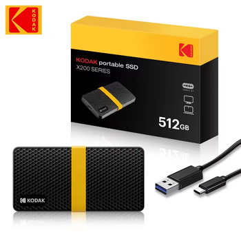 Портативний зовнішний SSD диск накопичувач карман з OTG Kodak X200 512Gb