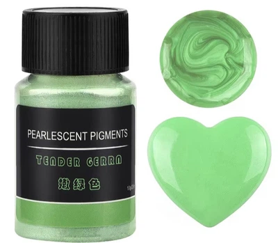 Декоративный сухой пигмент перламутровый светло зеленый 10 гр для эпоксидной смолы (2400)