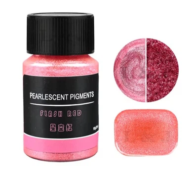 Декоративный сухой пигмент блестящий красный 10 гр для эпоксидной смолы (2479)