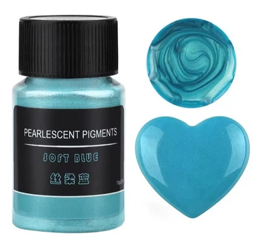 Декоративный сухой пигмент перламутровый небесно голубой 10 гр для эпоксидной смолы (2585)