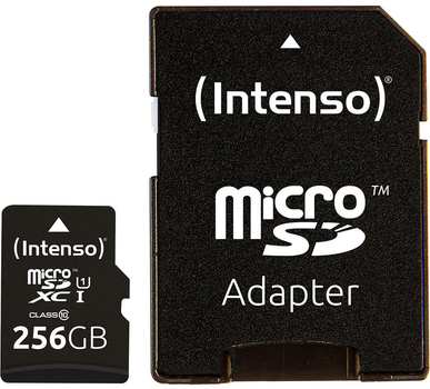 Karta pamięci Intenso microSDXC 256GB Class 10 UHS-I + SD adapter (3423492)