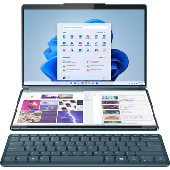 Ноутбук LENOVO Yoga Book 9 13IMU9, (83FF002NRM), Intel® Core™ Ultra 7 155U, 16GB RAM, SSD 1TB, Intel Integrated Graphics, Windows 11 Home, Tidal Teal