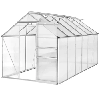 Двухскатная теплица 11,13 м³ 185 x 375 x 195 cm с УФ-фильтром