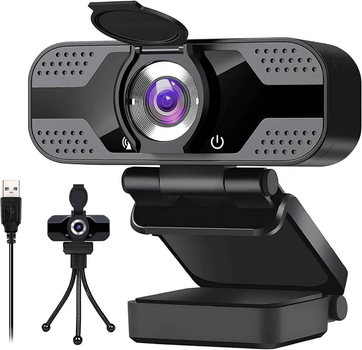 Веб-камера Lem Berger, Full HD Webcam 1080P, 1920*1080, з мікрофоном і шторкою, в комплекті з триподом, 3309464