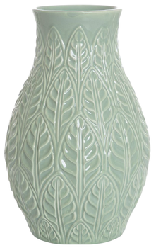 Wazon HOMLA Natto ceramiczny z tłoczeniami pistacjowy 15 x 24 cm (5904183885919)