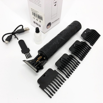 Машинка для стрижки волос Vintage T9-2 BLACK 4 насадки