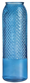 Wazon HOMLA Mikka szklany niebieski 45 cm (5904183896465)