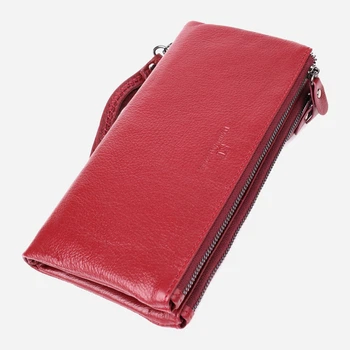 Гаманець жіночий для карток з натуральної шкіри ST Leather Accessories leather-23108 Бордовий