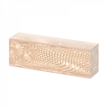 Брусок акриловый Акрил для рукояти ножа Juma Ivory Snake Block 120x40x30мм