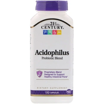 Суміш ацидофільних пробіотиків Acidophilus, 21st Century, 150 капсул
