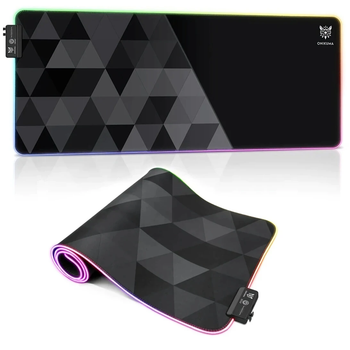 Большой игровой коврик для мышки с подсветкой Gaming Mouse Pad RGB ONIKUMA MP006 |800*300*4мм| Черный