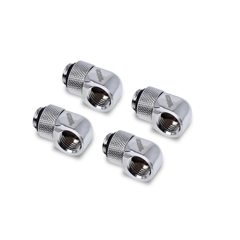 Фітинг Alphacool Eiszapfen L-connector rotatable Chrome 4-pack (17616)