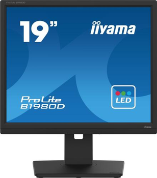 Монітор 19' Iiyama ProLite B1980D-B5, Black, TN, 1280x1024 (5:4), 5 мс, 60 Гц, 250 кд/м², 1000:1, 170°/160°, VGA/DVI, VESA 100x100 мм