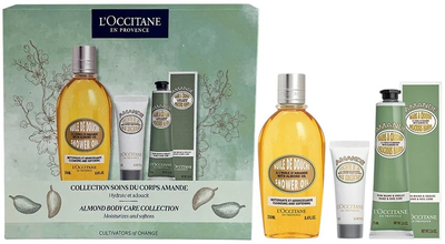 Набір для догляду за тілом L'occitane Almond Body Care Collection Олія для душу Migdał 250 мл + Крем для тіла Amande 75 мл + Крем для рук Amande 20 мл (3253581776308)