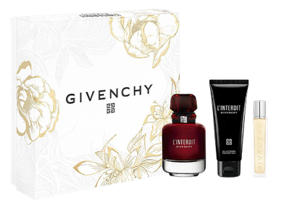 Набір для жінок Givenchy L'interdit Rouge Парфумована вода 80 мл + 12.5 мл + Молочко для тіла 75 мл (3274872480971)