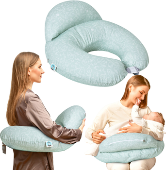 Подушка-диванчик для кормления Sei Design 60х70х16 см Котята Мятный Хлопок Антиаллергенное волокно (4820227289639)