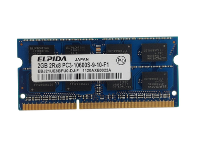 Оперативная память для ноутбука SODIMM Elpida DDR3 2Gb 1333MHz PC3-10600S (EBJ21UE8BFU0-DJ-F) 14156 Б/У