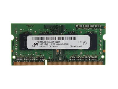 Оперативна пам'ять для ноутбука SODIMM Micron DDR3 2Gb 1333MHz PC3-10600S (MT8JSF25664HZ-1G4D1) 14160 Б/У