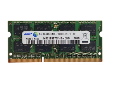 Оперативная память для ноутбука SODIMM Samsung DDR3 2Gb 1333MHz PC3-10600S (M471B5673FH0-CH9) 14068 Б/У
